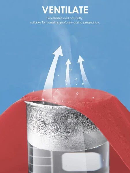 Bearsland Women's Maternity Midi Dress Short Sleeve Casual Beach Pregnancy Dresses with Belt - 4