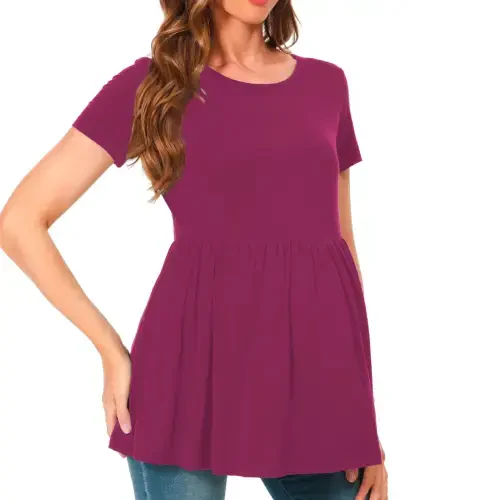 Bearsland Women's Short Sleeve Maternity T-Shirt Pregnancy Clothes- - 4