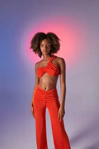 Beatrice Crop Orange-Orange - 5