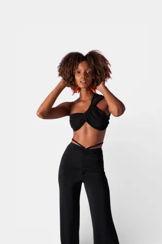 Beatrice Crop Siyah - Siyah 