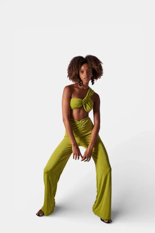 Beatrice Crop Yashil - 5