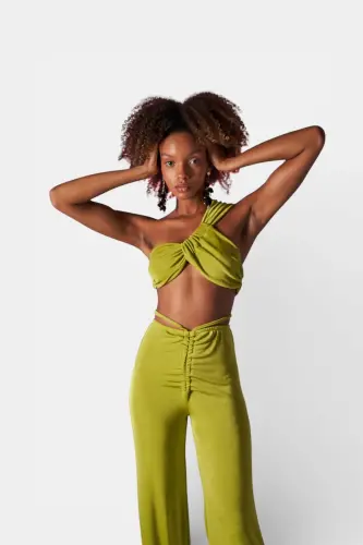 Beatrice Crop Yeşil - Yeşil 