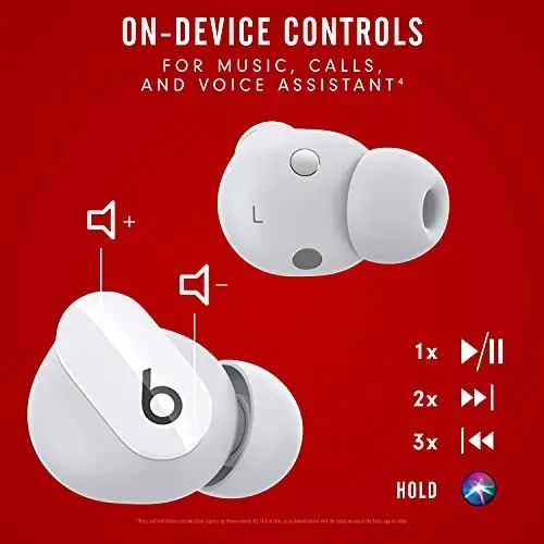 Beats Studio Buds with Apple 20W USB-C Power Adapter - White - 4
