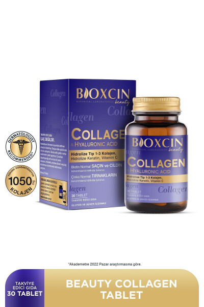 Beauty Collagen 30 Tablets - Type 1 Type 3 Hydrolyzed Collagen - 10