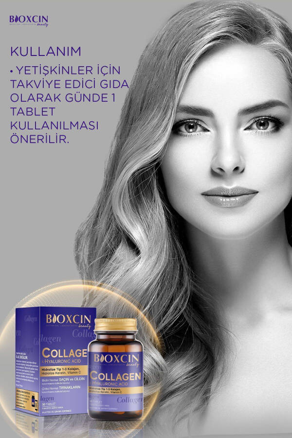 Beauty Collagen 30 Tablets - Type 1 Type 3 Hydrolyzed Collagen - 15