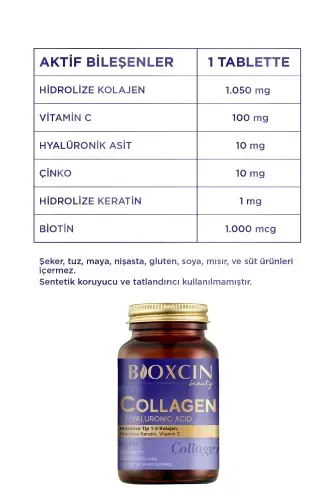 Beauty Collagen 30 Tablets - Type 1 Type 3 Hydrolyzed Collagen - 8