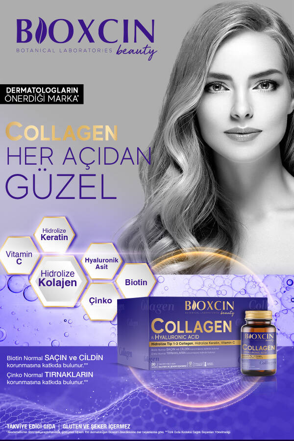 Beauty Collagen 30 Tablets - Type 1 Type 3 Hydrolyzed Collagen - 25