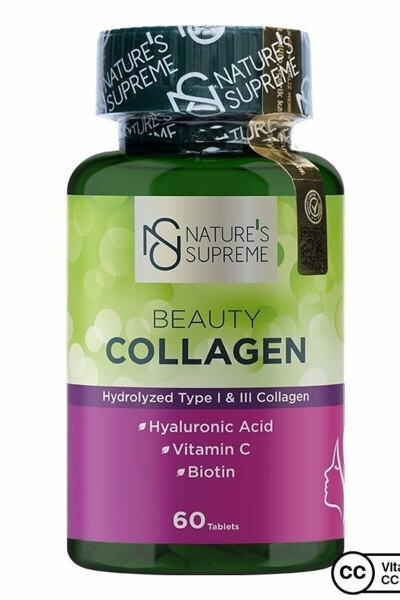 Beauty Collagen Hyaluronic Acid Biotin C Vitamini İçeren Kolajen 60 Tablet - 1