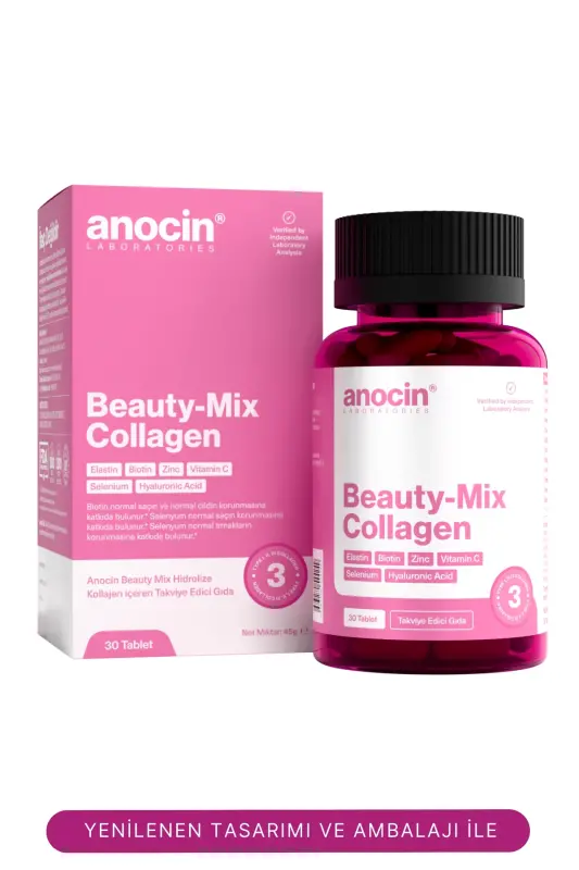 BEAUTY MIX COLLAGEN TYPE I,II,III +ELASTIN,BIOTIN,ZINC, VITAMIN C, SELENIUM, HYALURONIC ACID, COLLAGEN - 2