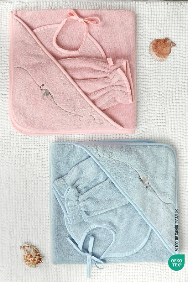 Bebe Marin Kundak Havlu Pembe 75x75 - 7