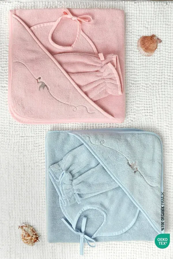 Bebe Marin Swaddle Towel Pink 75x75 - 7