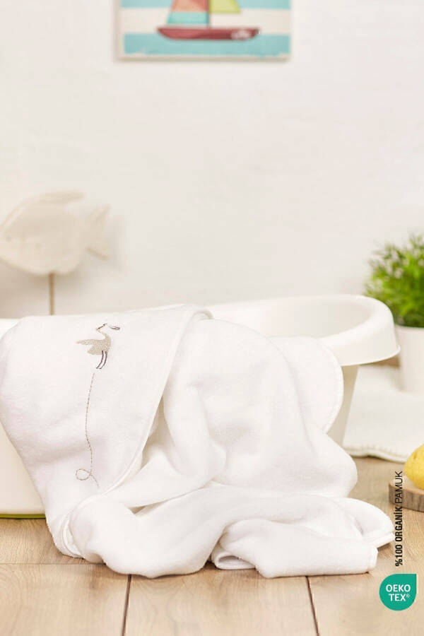 Bebe Marin Swaddle Towel White 75x75 - 4