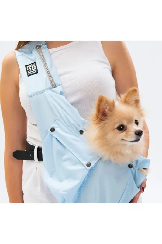 Bebe Mavi Crossbody Çanta Kedi Köpek Taşıma Çantası - Bebe Mavi - PAWSTAR
