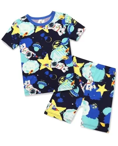 bebeğim Reshinee Bambu Viskoz Çocuk Araba Pijama Erkek Kız Çocuk Kısa Serin Yaz 12M-8Y Vücuda oturan Pijama Takımı 2 adet - BABEE