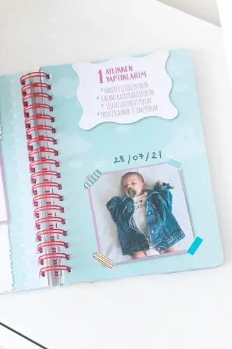 Bebek Anı Ve Anne Hamile Günlüğü Albüm Defter Erkek - MAVİ - 6