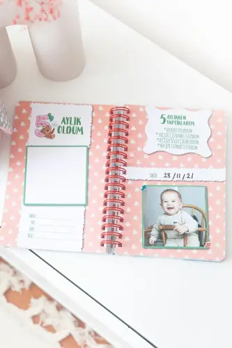 Bebek Anı Ve Anne Hamile Günlüğü Albüm Defter Erkek - MAVİ - 7