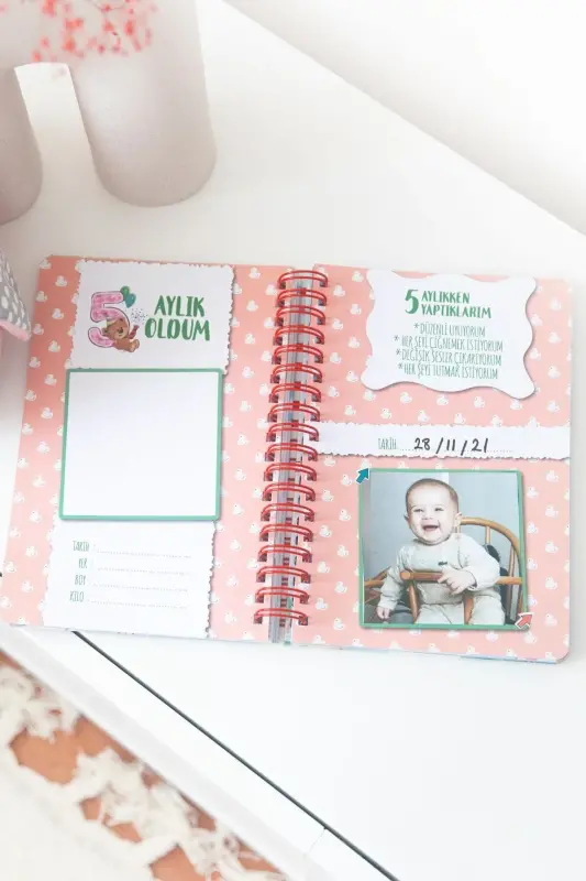 Bebek Anı Ve Anne Hamile Günlüğü Albüm Defter Erkek - MAVİ - 7