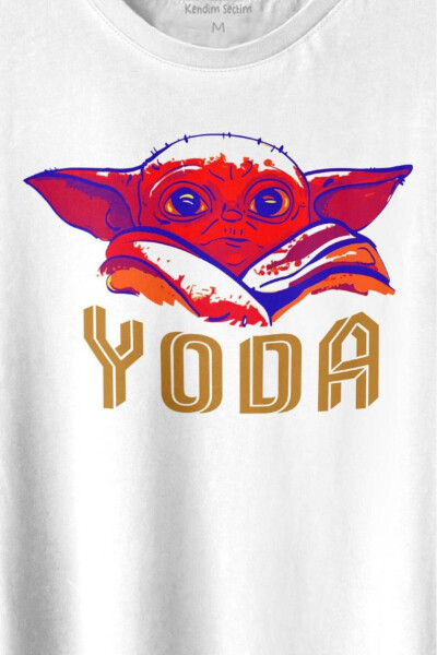 Bebek Arabasında Yoda Yıldız Savaşları Kahverengi Bebek Mandalorian Baskılı Tişört Unisex T-shirt - 2