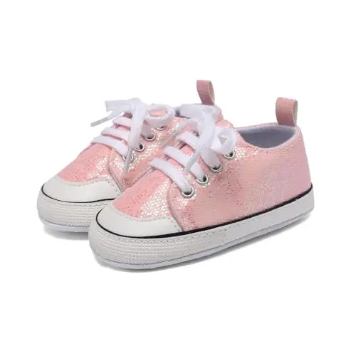 Baby Shoes,Infant Boys Girls Non-Slip Soft Sole Lightweight Sneakers,Unisex First Walking Shoes for 0-18 Months Toddler - 2