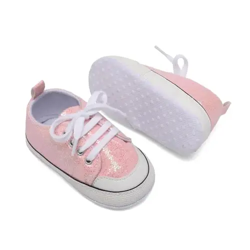 Baby Shoes,Infant Boys Girls Non-Slip Soft Sole Lightweight Sneakers,Unisex First Walking Shoes for 0-18 Months Toddler - 3