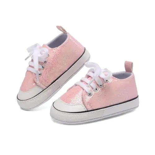 Baby Shoes,Infant Boys Girls Non-Slip Soft Sole Lightweight Sneakers,Unisex First Walking Shoes for 0-18 Months Toddler - 4