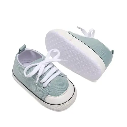 Baby Shoes,Infant Boys Girls Non-Slip Soft Sole Lightweight Sneakers,Unisex First Walking Shoes for 0-18 Months Toddler - BABY (1)