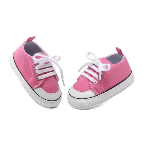 Baby Shoes,Infant Boys Girls Non-Slip Soft Sole Lightweight Sneakers,Unisex First Walking Shoes for 0-18 Months Toddler - 2