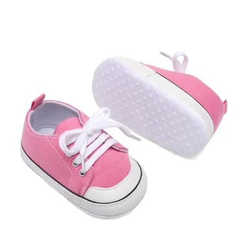 Baby Shoes,Infant Boys Girls Non-Slip Soft Sole Lightweight Sneakers,Unisex First Walking Shoes for 0-18 Months Toddler - 4
