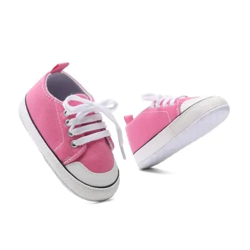 Baby Shoes,Infant Boys Girls Non-Slip Soft Sole Lightweight Sneakers,Unisex First Walking Shoes for 0-18 Months Toddler - 6