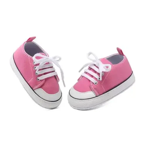 Baby Shoes,Infant Boys Girls Non-Slip Soft Sole Lightweight Sneakers,Unisex First Walking Shoes for 0-18 Months Toddler - 2