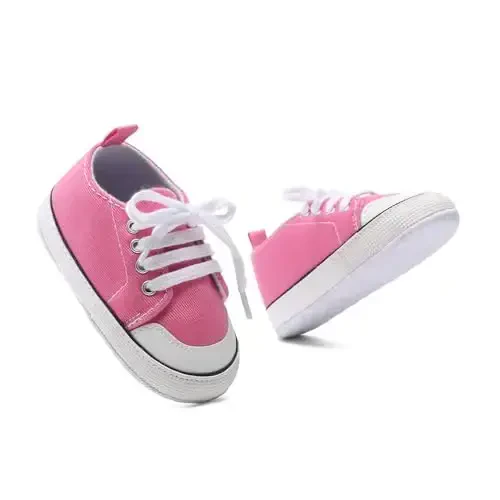 Baby Shoes,Infant Boys Girls Non-Slip Soft Sole Lightweight Sneakers,Unisex First Walking Shoes for 0-18 Months Toddler - 6