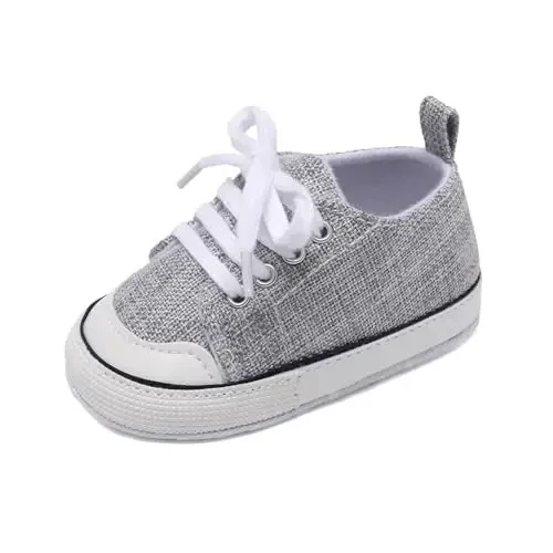 Baby Shoes,Infant Boys Girls Non-Slip Soft Sole Lightweight Sneakers,Unisex First Walking Shoes for 0-18 Months Toddler - 1