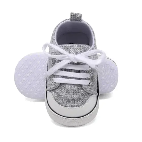 Baby Shoes,Infant Boys Girls Non-Slip Soft Sole Lightweight Sneakers,Unisex First Walking Shoes for 0-18 Months Toddler - 6