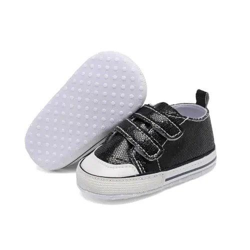 Baby Shoes,Infant Boys Girls Non-Slip Soft Sole Lightweight Sneakers,Unisex First Walking Shoes for 0-18 Months Toddler - BABY (1)