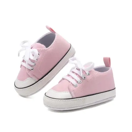 Baby Shoes,Infant Boys Girls Non-Slip Soft Sole Lightweight Sneakers,Unisex First Walking Shoes for 0-18 Months Toddler - 6