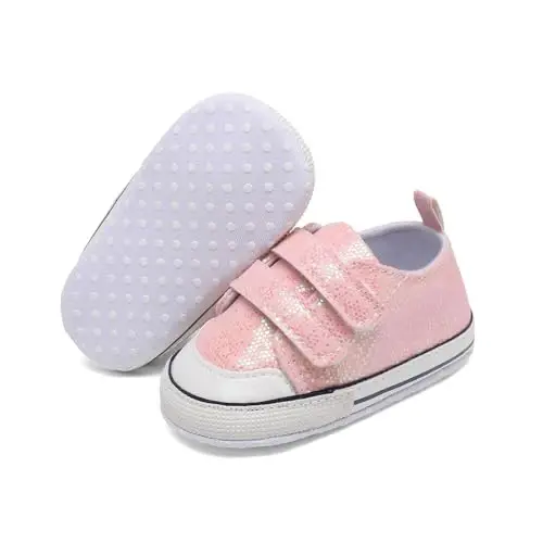 Baby Shoes,Infant Boys Girls Non-Slip Soft Sole Lightweight Sneakers,Unisex First Walking Shoes for 0-18 Months Toddler - 2