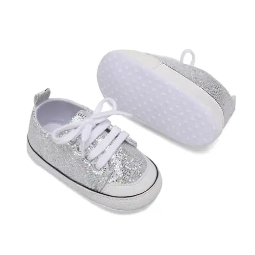 Baby Shoes,Infant Boys Girls Non-Slip Soft Sole Lightweight Sneakers,Unisex First Walking Shoes for 0-18 Months Toddler - 4