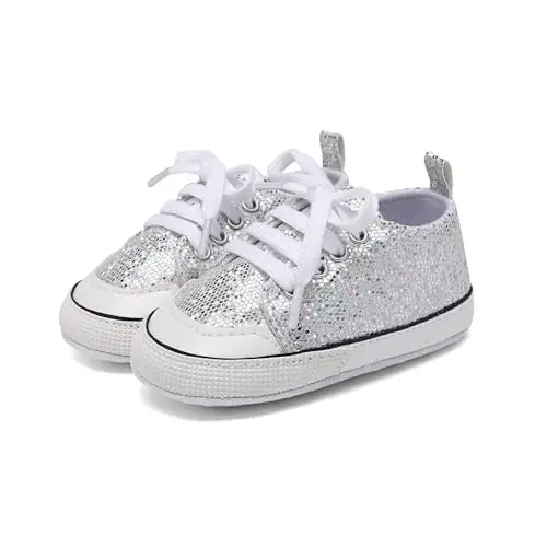 Baby Shoes,Infant Boys Girls Non-Slip Soft Sole Lightweight Sneakers,Unisex First Walking Shoes for 0-18 Months Toddler - 2