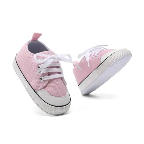 Baby Shoes,Infant Boys Girls Non-Slip Soft Sole Lightweight Sneakers,Unisex First Walking Shoes for 0-18 Months Toddler - 2