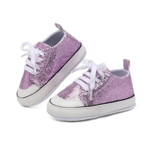 Baby Shoes,Infant Boys Girls Non-Slip Soft Sole Lightweight Sneakers,Unisex First Walking Shoes for 0-18 Months Toddler - 2