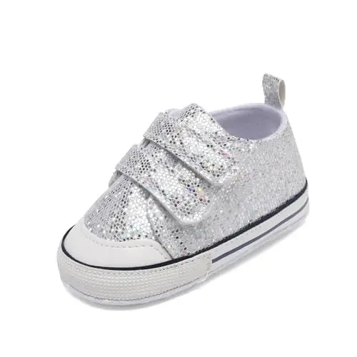 Baby Shoes,Infant Boys Girls Non-Slip Soft Sole Lightweight Sneakers,Unisex First Walking Shoes for 0-18 Months Toddler - 1