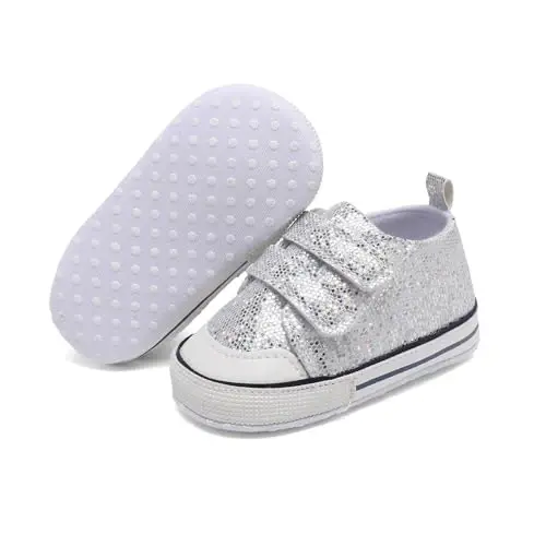Baby Shoes,Infant Boys Girls Non-Slip Soft Sole Lightweight Sneakers,Unisex First Walking Shoes for 0-18 Months Toddler - BABY (1)