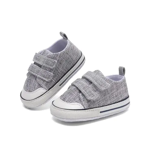 Baby Shoes,Infant Boys Girls Non-Slip Soft Sole Lightweight Sneakers,Unisex First Walking Shoes for 0-18 Months Toddler - 6