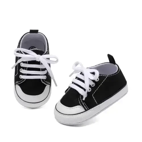 Baby Shoes,Infant Boys Girls Non-Slip Soft Sole Lightweight Sneakers,Unisex First Walking Shoes for 0-18 Months Toddler - 2