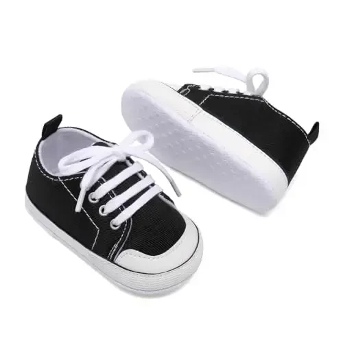 Baby Shoes,Infant Boys Girls Non-Slip Soft Sole Lightweight Sneakers,Unisex First Walking Shoes for 0-18 Months Toddler - 6