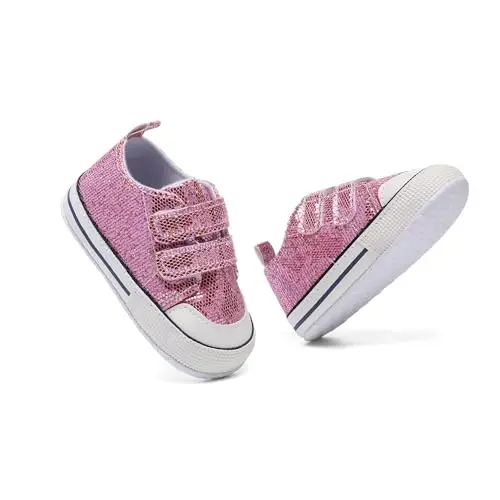 Baby Shoes,Infant Boys Girls Non-Slip Soft Sole Lightweight Sneakers,Unisex First Walking Shoes for 0-18 Months Toddler - 6