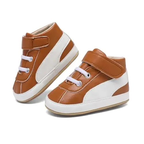 Baby Shoes,Infant Boys Girls Non-Slip Soft Sole Lightweight Sneakers,Unisex First Walking Shoes for 0-18 Months Toddler - BABY (1)