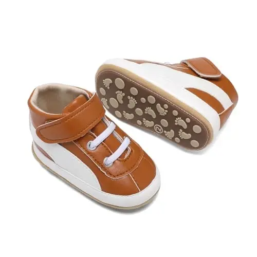 Baby Shoes,Infant Boys Girls Non-Slip Soft Sole Lightweight Sneakers,Unisex First Walking Shoes for 0-18 Months Toddler - 4