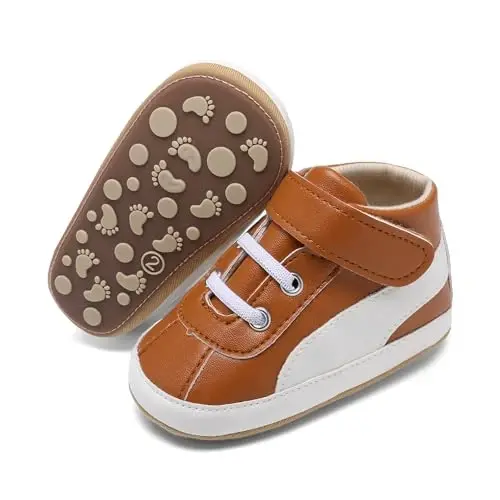 Baby Shoes,Infant Boys Girls Non-Slip Soft Sole Lightweight Sneakers,Unisex First Walking Shoes for 0-18 Months Toddler - 5