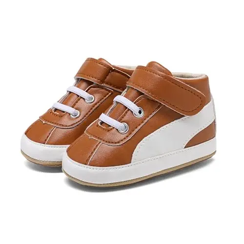 Baby Shoes,Infant Boys Girls Non-Slip Soft Sole Lightweight Sneakers,Unisex First Walking Shoes for 0-18 Months Toddler - 6